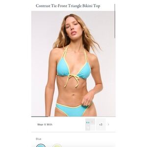 Abercrombie Blue Tie Swim Swimsuit Bikini